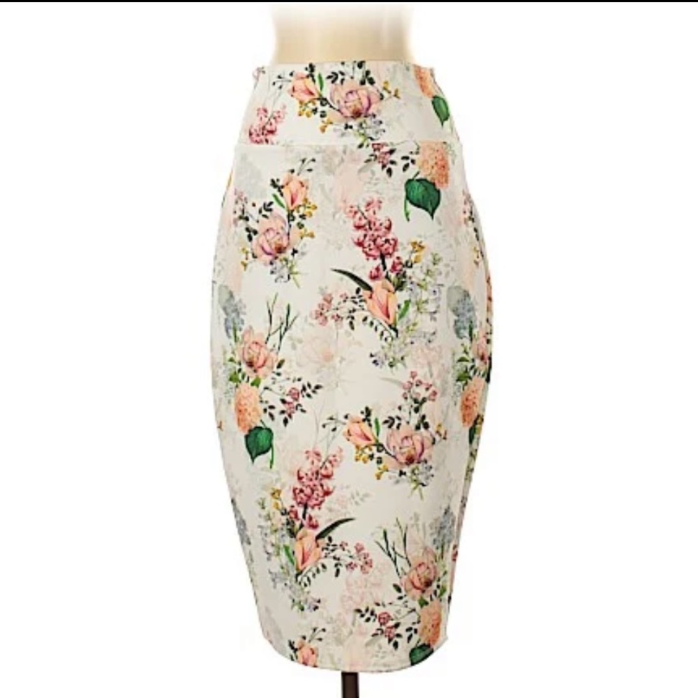 Express Floral Print Pencil Skirt